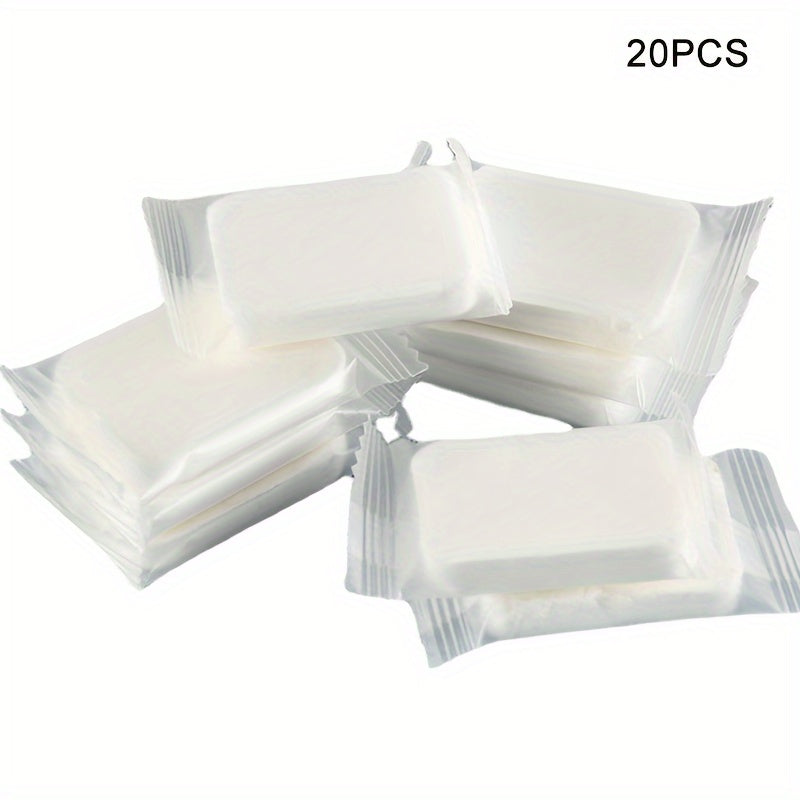 20pcs Mini Compressed Towels Disposable Camping Face Washing Towels