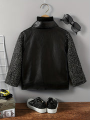 Christmas Cuts Toddler Boys Faux Leather Jacket