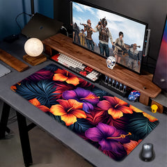 Multicolour Flowers Pattern Mousepad Desk Mat Anti Slip Office Mouse Pad