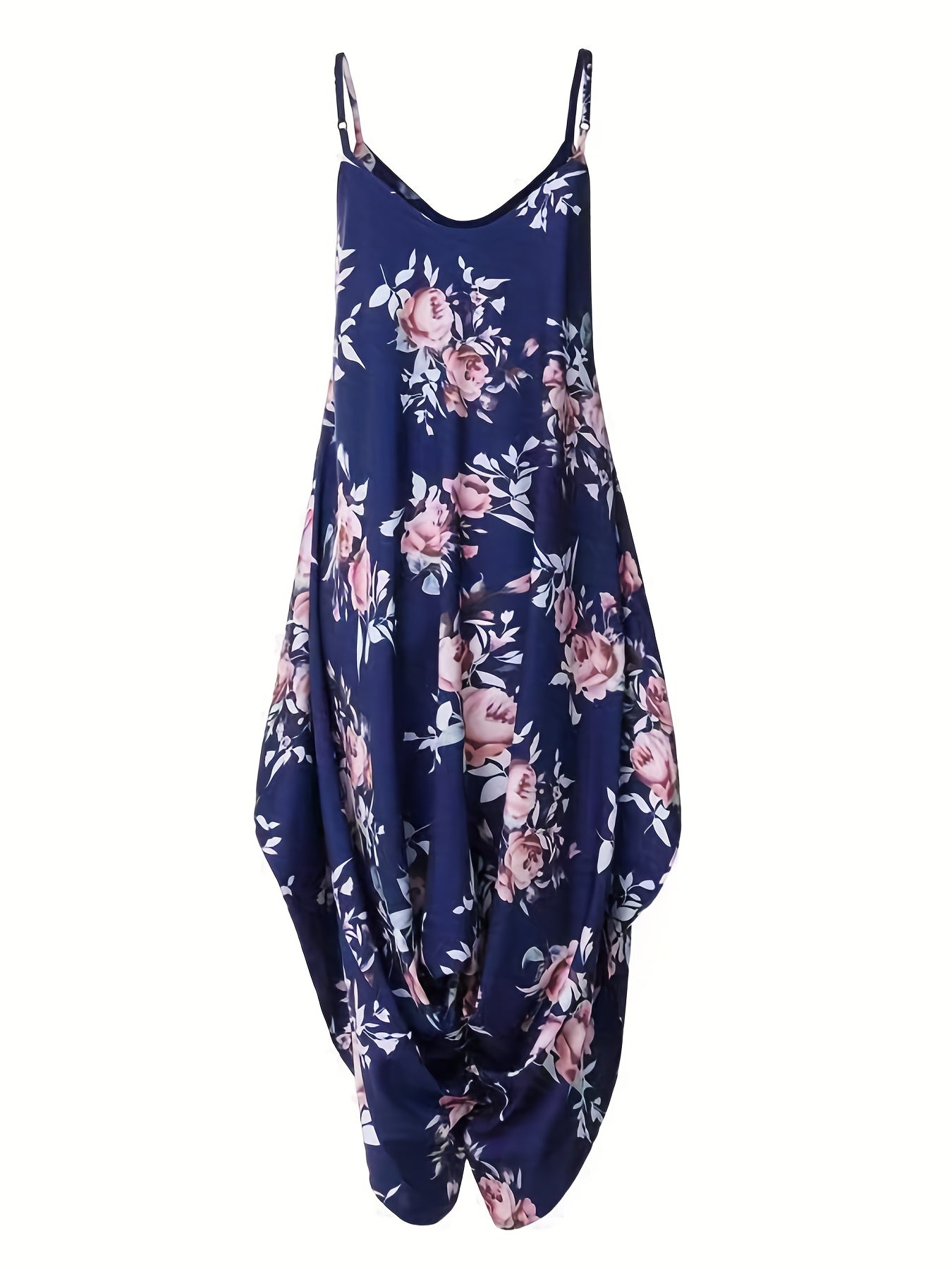 Floral Print Cami Harem Pants Jumpsuit