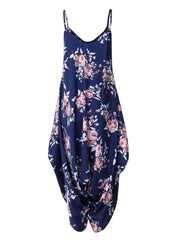 Floral Print Cami Harem Pants Jumpsuit