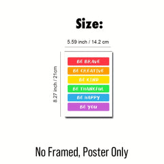 Rainbow Style Children's Poster No Frame Kids Gift Room Decor