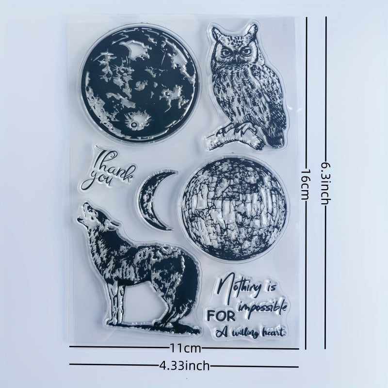 Moon Hand Clear Stamps Reusable Stationery Cartoon Stamps For Card Making