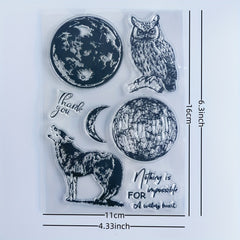 Moon Hand Clear Stamps Reusable Stationery Cartoon Stamps For Card Making