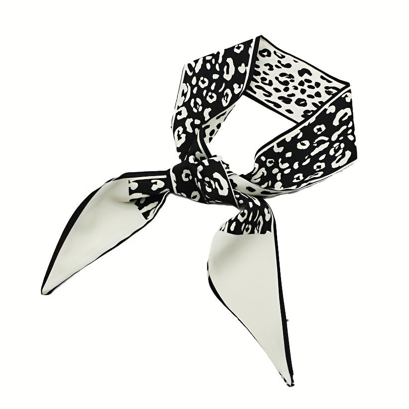 2pcs Paisley & Graphic Neckerchief Skinny Scarf Handbag Charm Gift