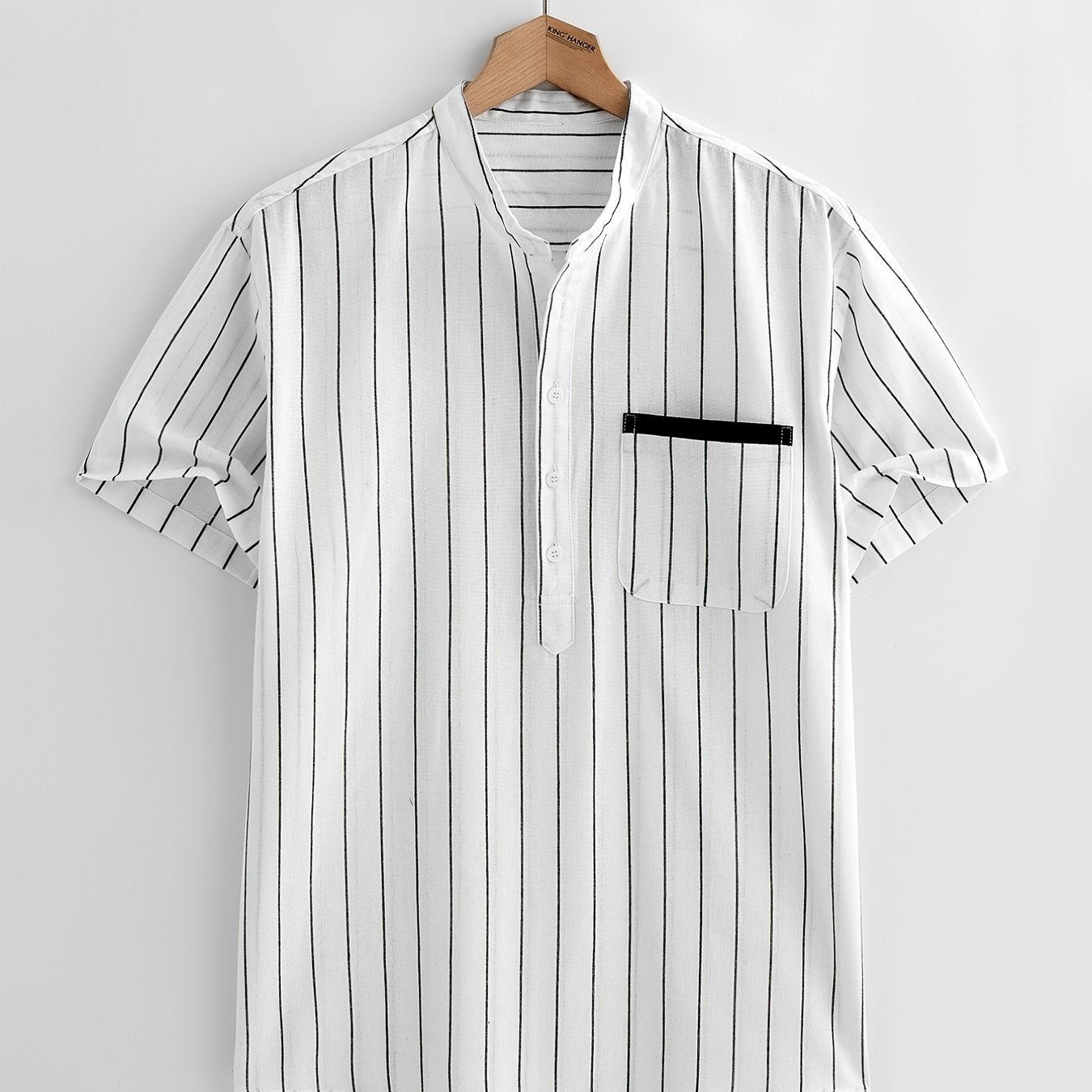 Men's Striped Short Sleeve Shirt