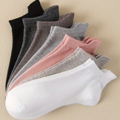 7 Pairs Mixed Short Socks Heel Guard Ankle Socks Women's Stockings