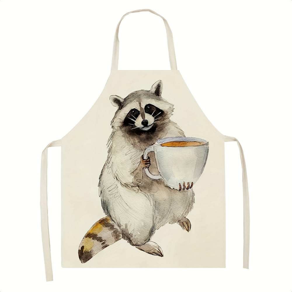 Cute Animals Pattern Apron Sleeveless Kitchen Apron for Women