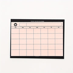 Desktop Schedule Book Monthly Planner Learning Memo Pad Self-adhesive 30sheets