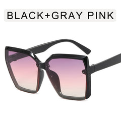 Vintage Oversized Square Sunglasses Women Sun Protection