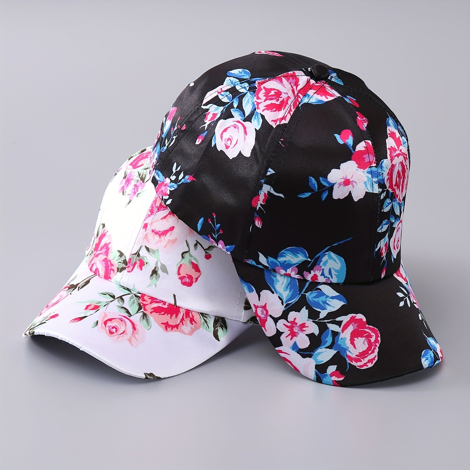 Floral Print Baseball Cap Women Sunscreen Sports Hat Lightweight Dad Hats