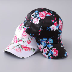 Floral Print Baseball Cap Women Sunscreen Sports Hat Lightweight Dad Hats