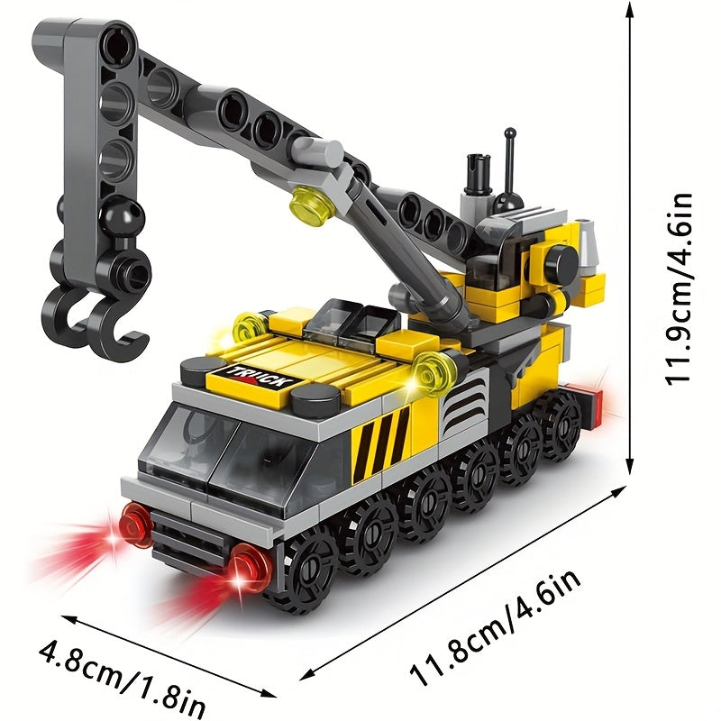 6 in 1 Firefighter Plane Building Blocks Crane Construction Set