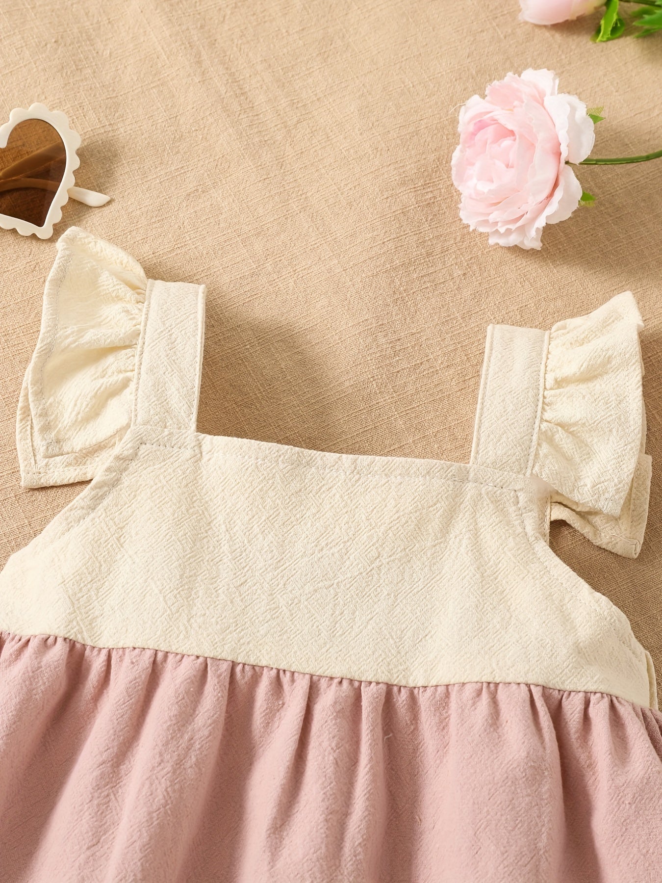 Baby Girls Ruffle Trim Cami Dress for Summer