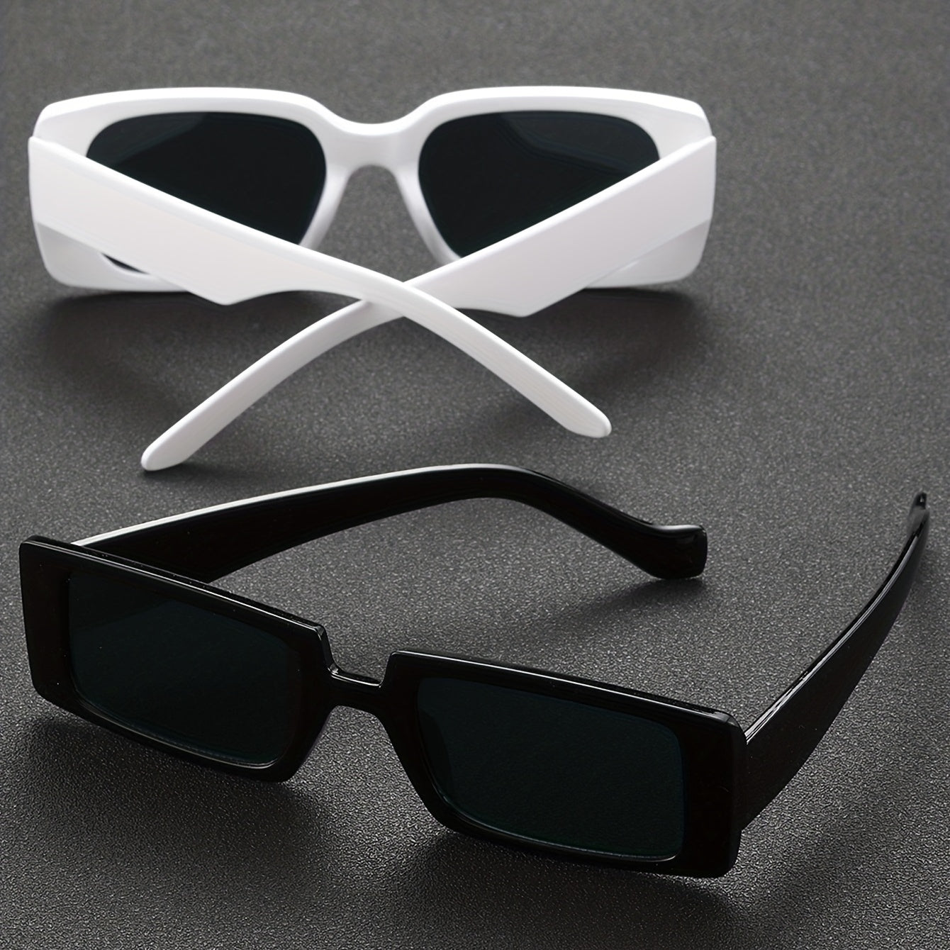 2pcs Men's Square Frame Sunglasses UV Protection