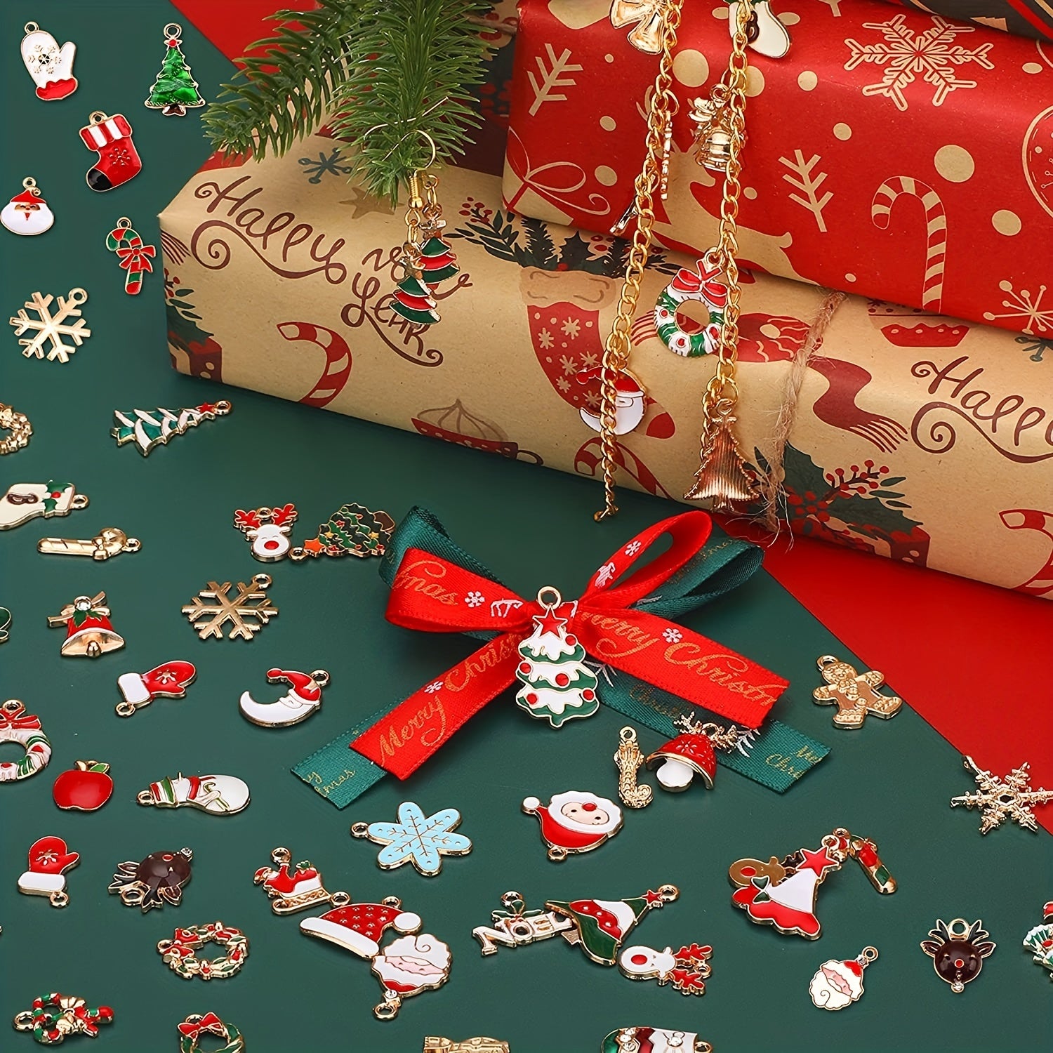 30 50pcs Christmas Enamel DIY Jewelry Making Supplies