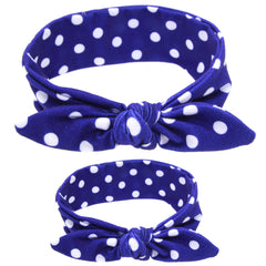 2pcs Parent-child Headband Classic Lattice Rabbit Ear Hair Band Set
