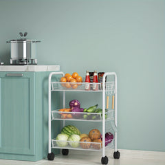Mesh Rolling Utility Cart - Storage Organization Solution