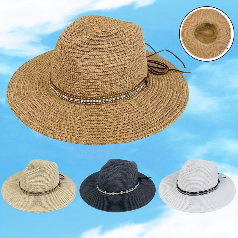 Casual Sunshade Straw Hat for Spring Summer Travel