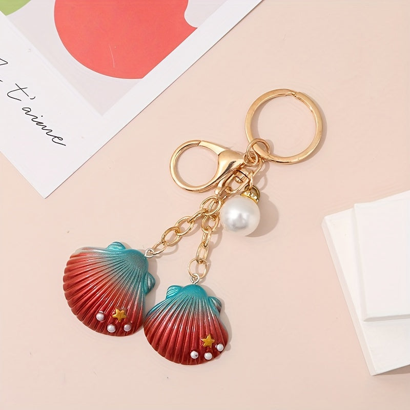 Creative Resin Shell Keychain Bag Purse Pendant Accessory
