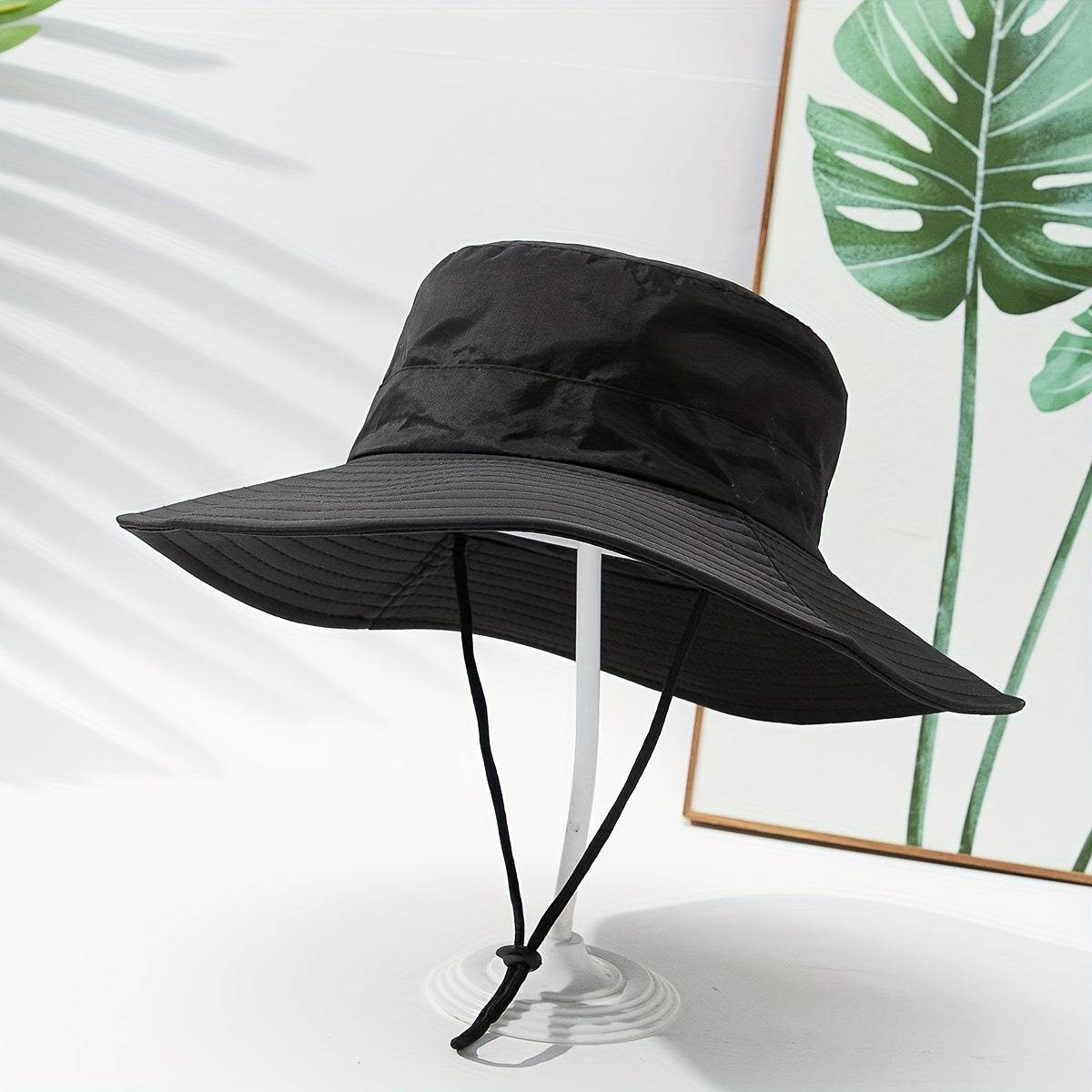 Waterproof Fisherman Hat with Chin Strap, Foldable Bucket Hat for Hiking
