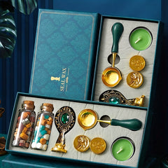 Wax Sealing Stamp Tools Set With Storage Box Fire Lacquer Seal Stamp Kit