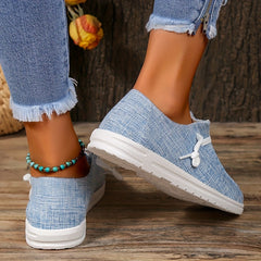 Women's Lightweight Flat Canvas Slip-On Loafers