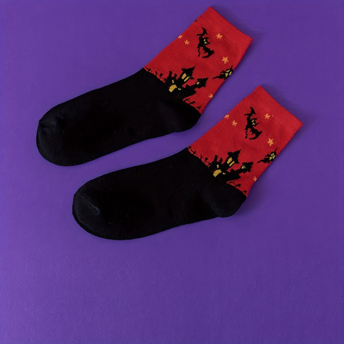 Cartoon Ghost Print Socks Halloween Mid Tube Socks Women's Stockings