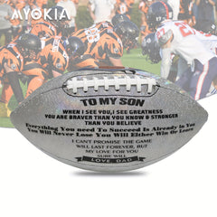 Engraved Glitter American Football Size 9 Football Training Equipment From Dad
