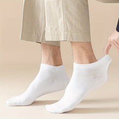 5-10 Pairs Ankle Socks Men Women Breathable Sports Low Cut Solid Socks