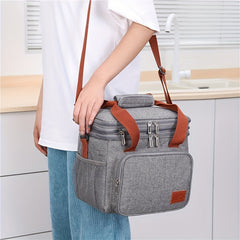 Large Insulated Lunch Bag with Adjustable Shoulder Strap