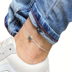 Star Shape Beads Chain Anklet Geometric Ankle Bracelet
