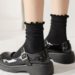 6 Pairs Teen Girl's Soft Crew Socks for Outdoor Wear