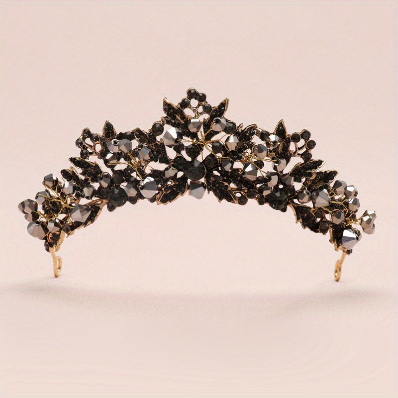 Baroque Style Crystal Headband Princess Crown Head Jewelry