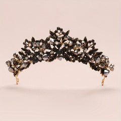 Baroque Style Crystal Headband Princess Crown Head Jewelry