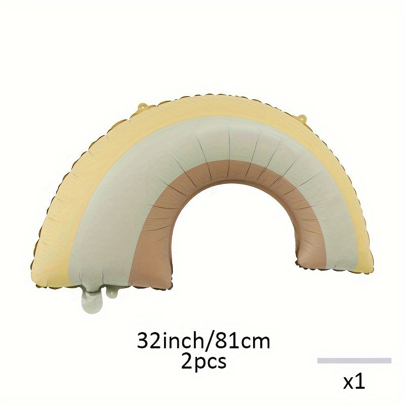2pcs Love Bear Matte Airplane Rainbow Brown Bear Car Polyester Aluminum Film