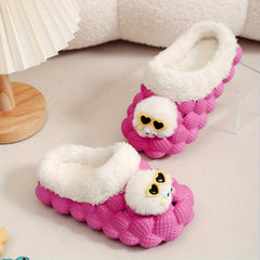 Boys Warm Clogs with Cartoon Charms - Non Slip Fleece Slippers