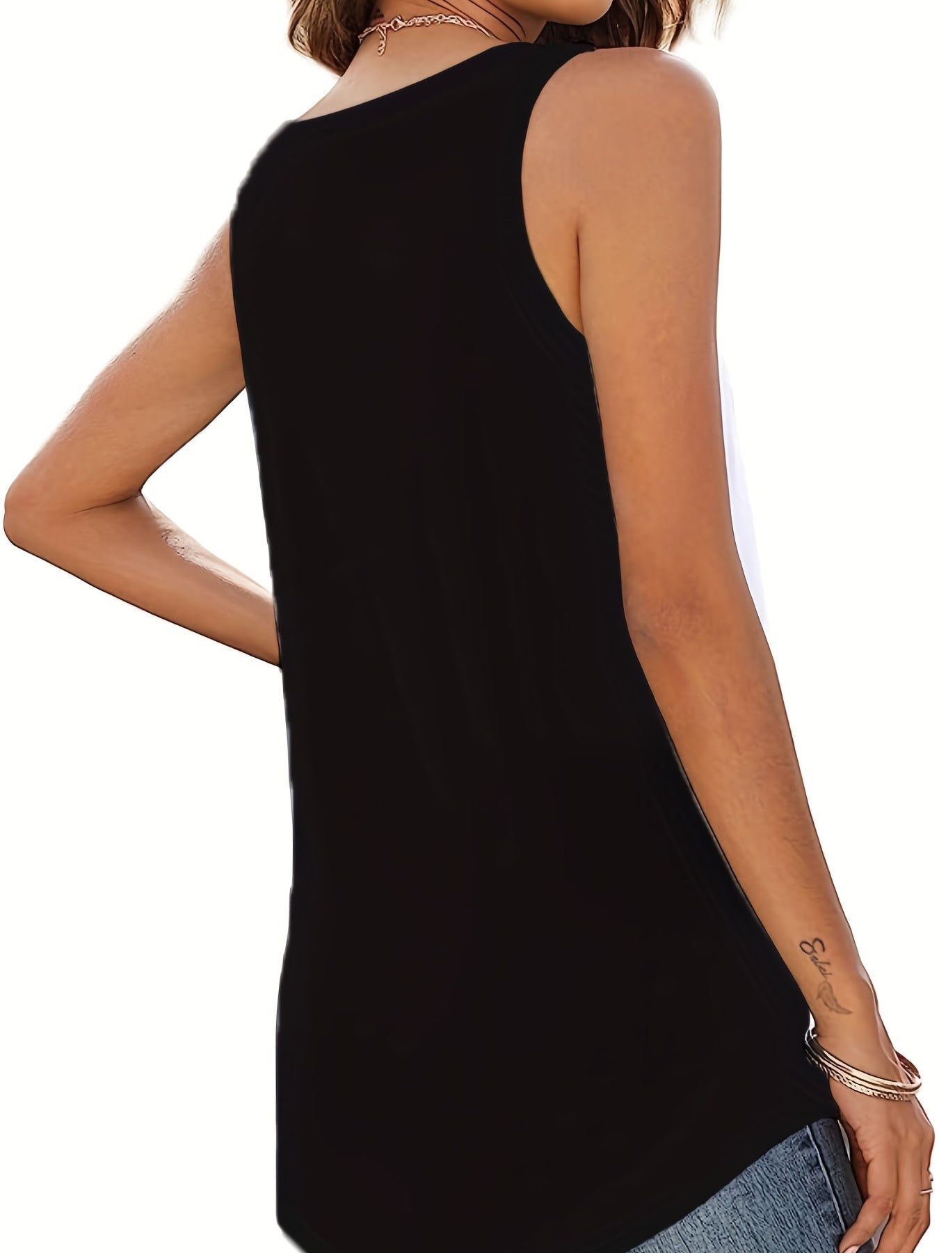 Ruched Tank Top Summer Sleeveless Crew Neck Casual Top