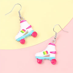 Cartoon Roller Skates Pattern Drop Earrings for Girls