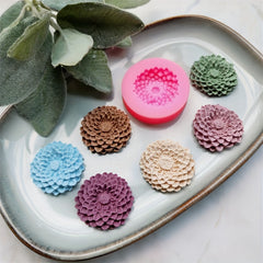 Polymer Clay Daisy Pendant Silicone Mold Earrings Making Hrisantema Flower
