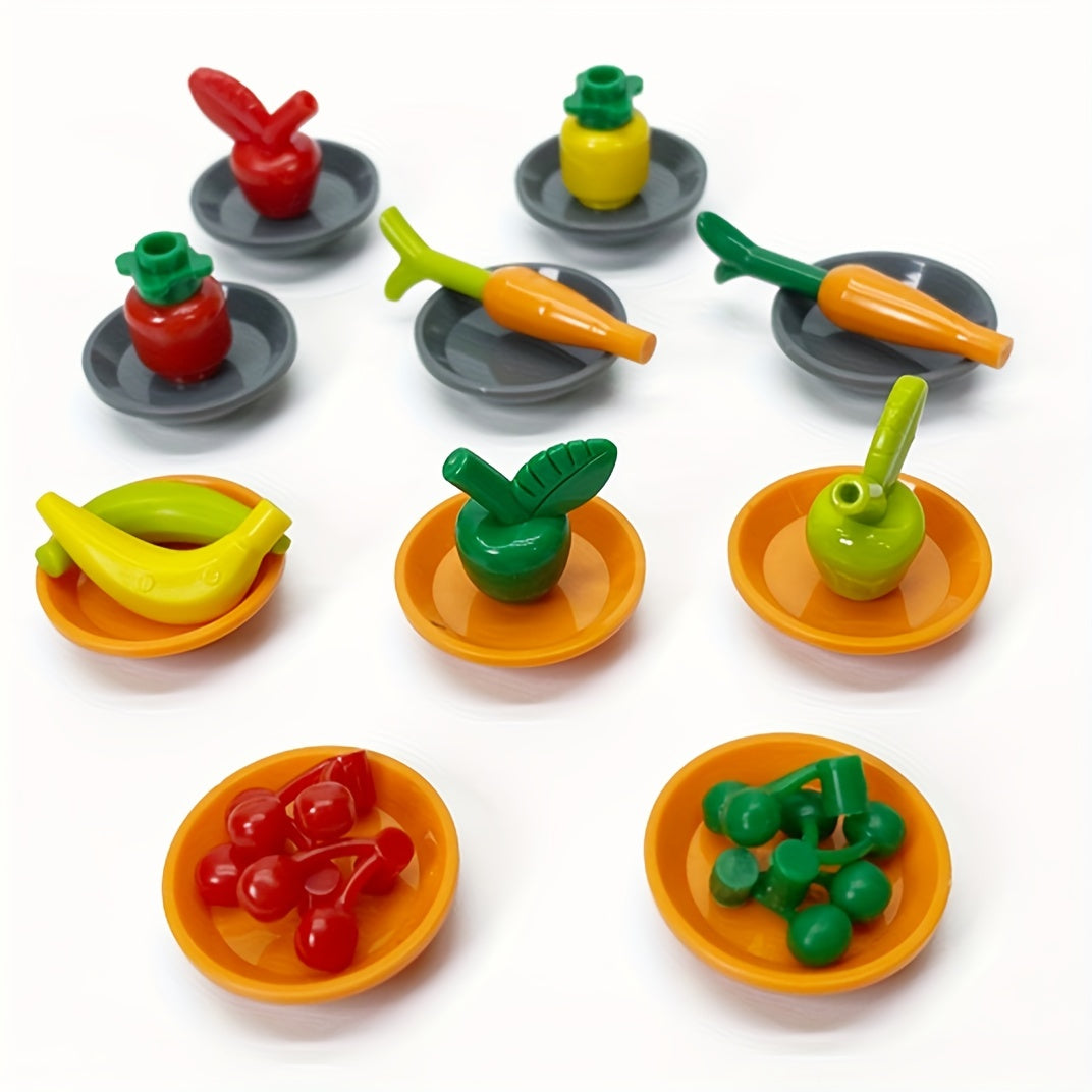 Food Collection Building Blocks Set