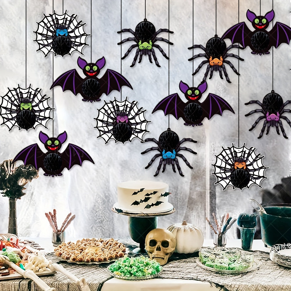 Halloween Decorations Bats Spider Web Spider