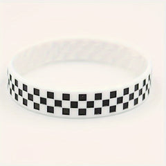 Plaid Pattern Silicone Bracelet for Sports & Basketball