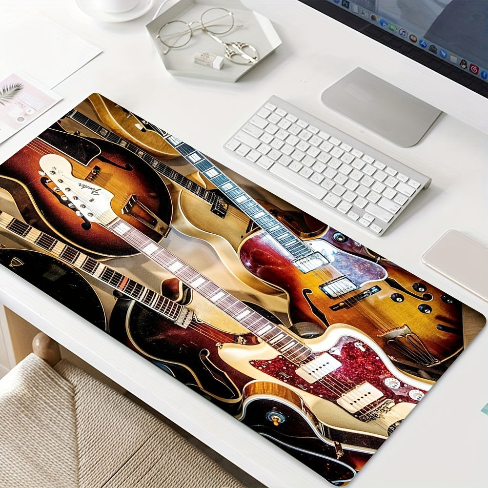 Guitar Pattern Mouse Pad Keyboard Mat Anti Slip Office Desk Accessories
