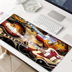 Guitar Pattern Mouse Pad Keyboard Mat Anti Slip Office Desk Accessories