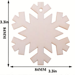 10pcs Wooden Christmas Tree Hanging Decoration DIY Crafts 3inch