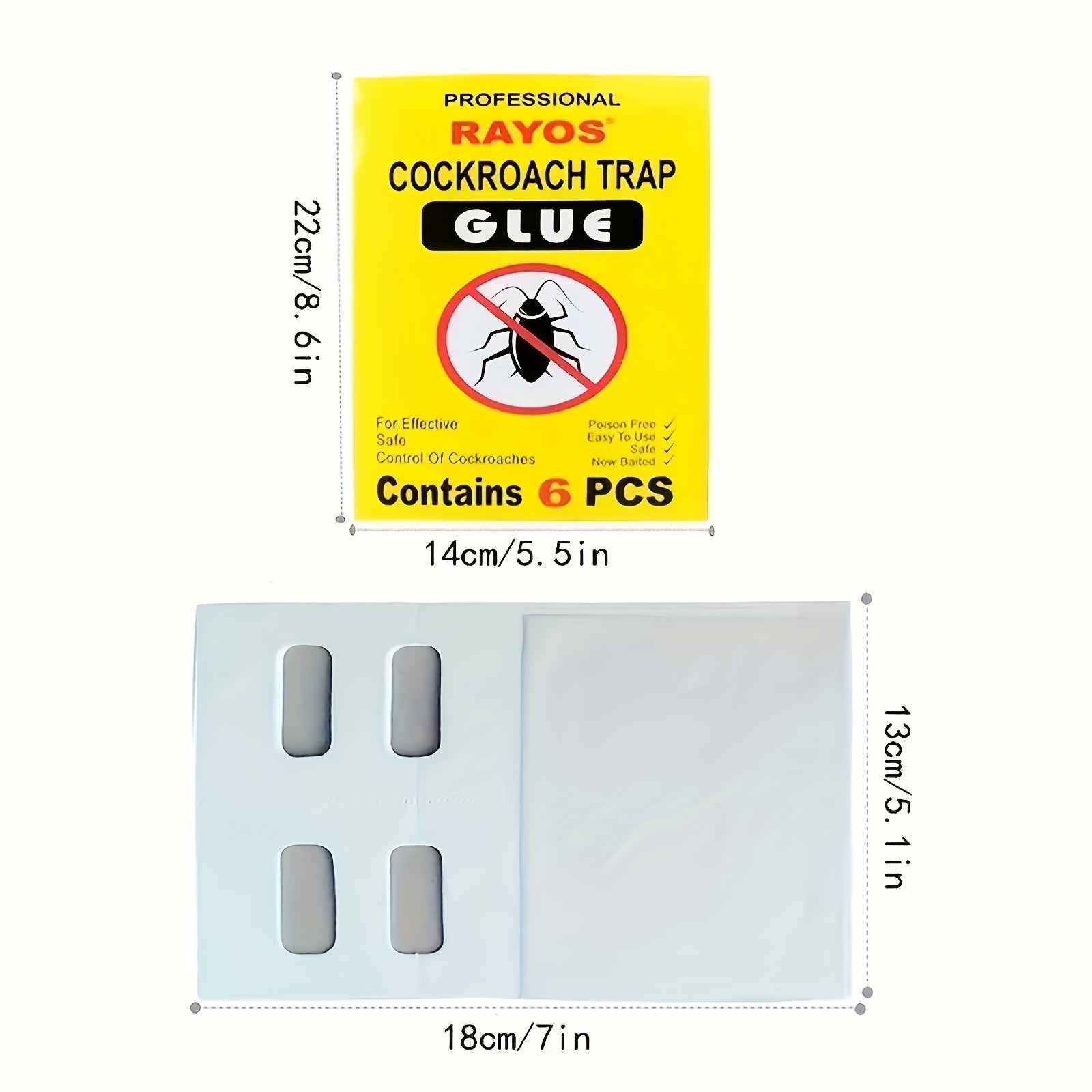 12pcs Cockroach Sticker Trap Sticky Cockroach Board Insect Traps