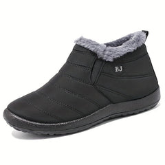 Women's Thermal Slip On Snow Boots Plush Flat Short Boots