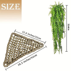 2Pcs Reptile Seagrass Hammock Lizard Lounger Tank Decor