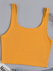 Sexy Crop Cami Vest Solid Sleeveless Casual Sweater For Spring & Summer Women's